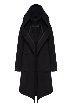 Black Hooded Coat