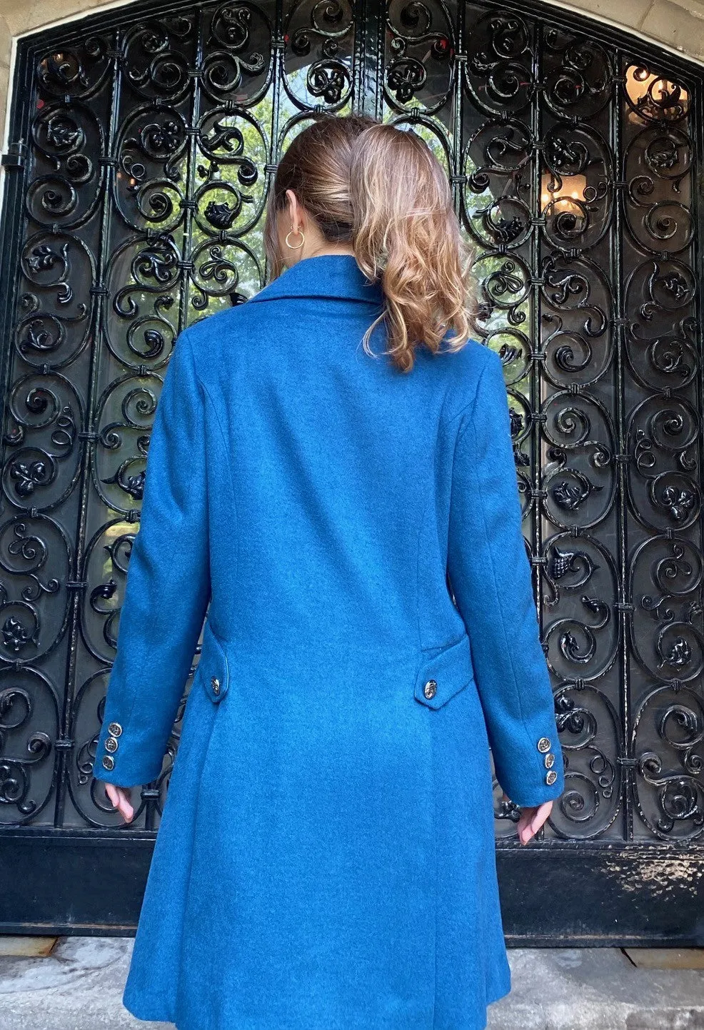 Caitlyn - Redingote Coat- 50% Cashmere Wool Blend