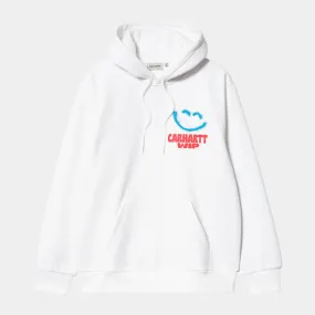 Carhartt WIP Hooded Happy Script Sweat - White