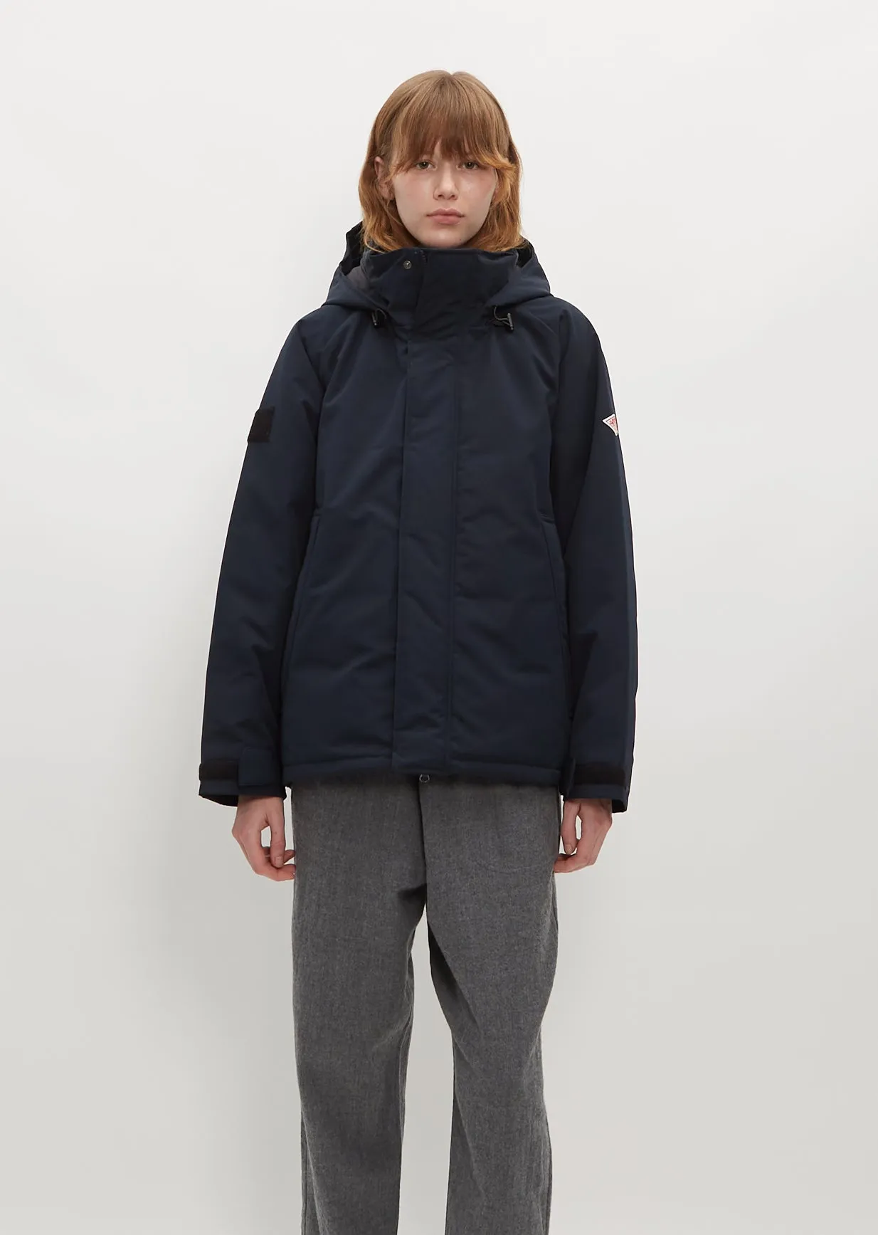 Down Army Hooded Jacket — Navy