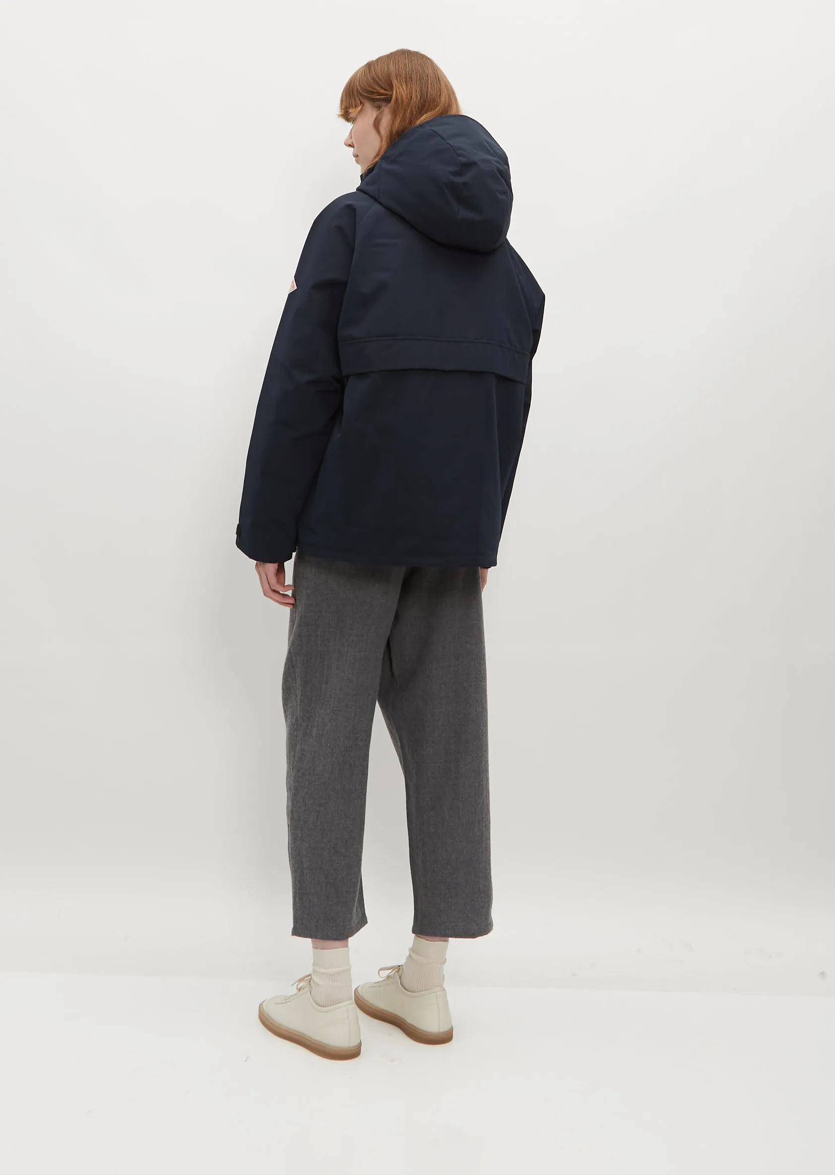 Down Army Hooded Jacket — Navy