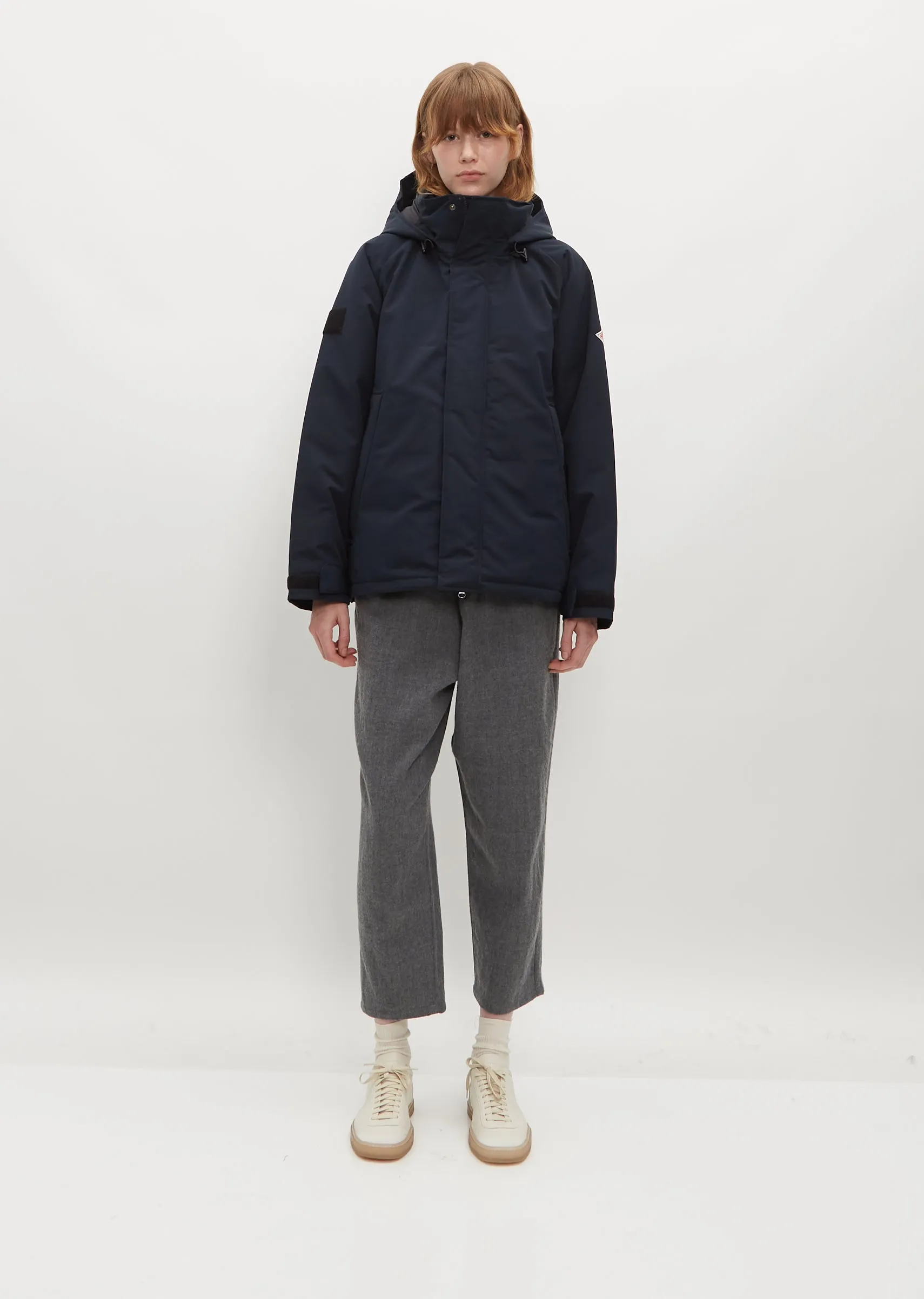 Down Army Hooded Jacket — Navy