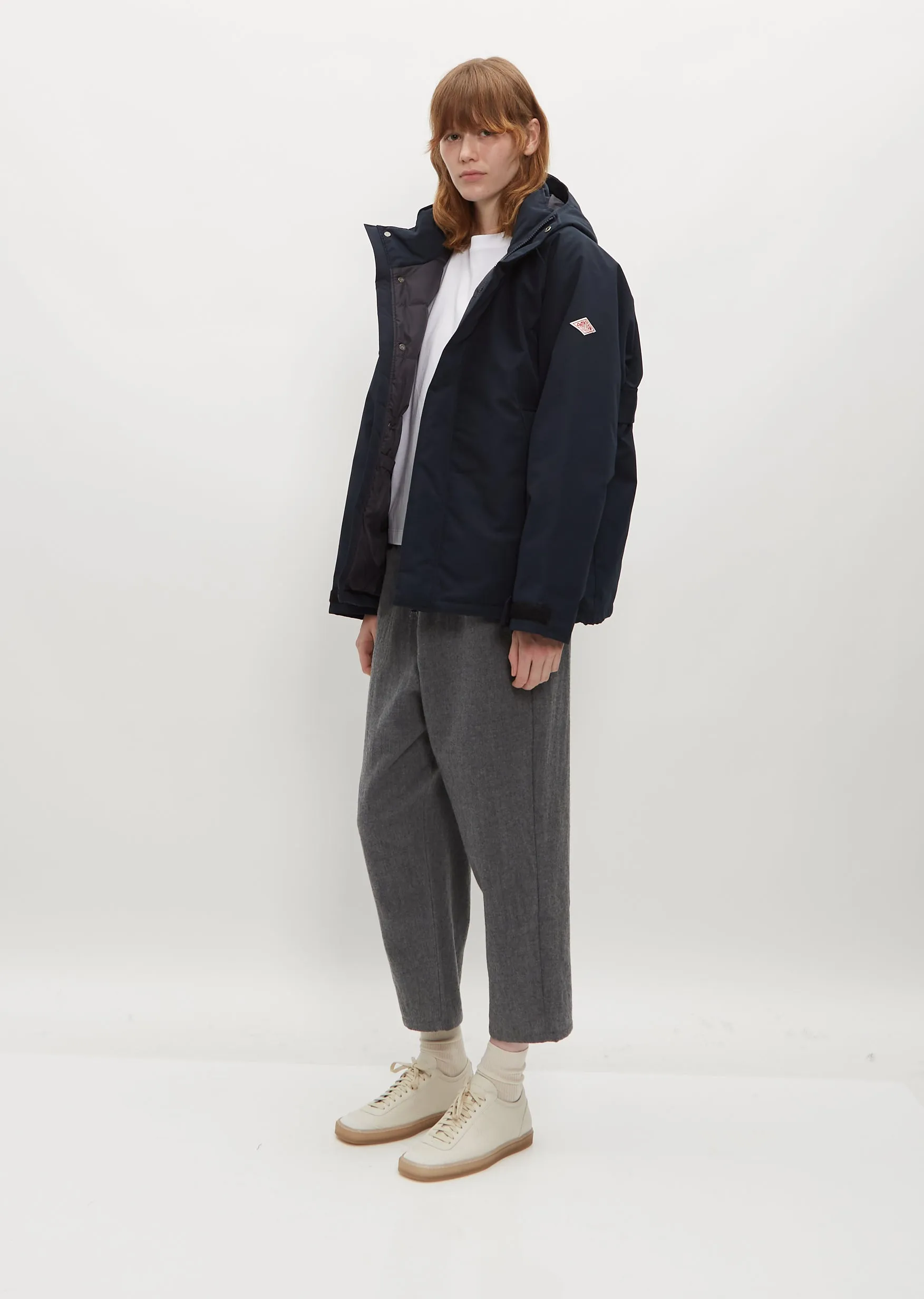 Down Army Hooded Jacket — Navy