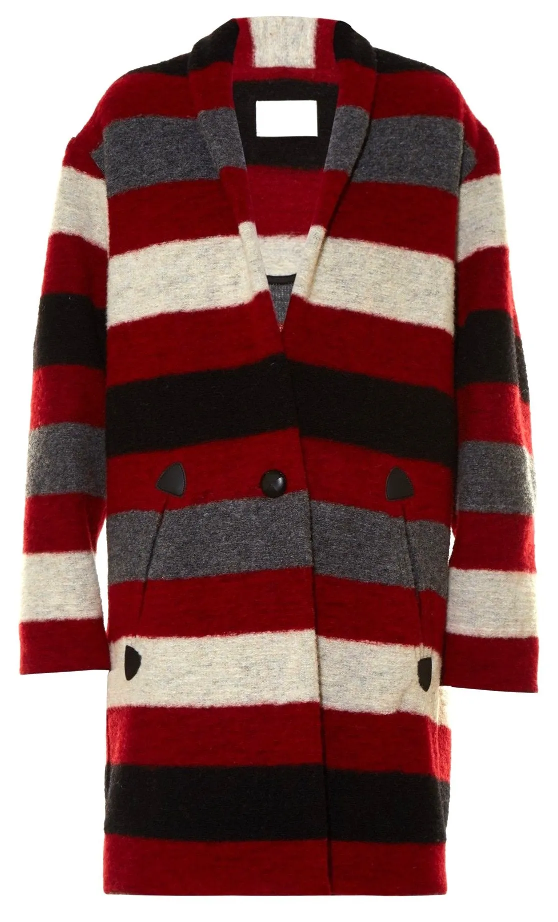 'Gabrie' Blanket-Striped Coat