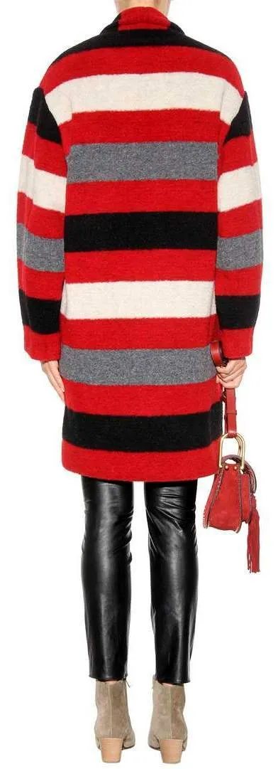 'Gabrie' Blanket-Striped Coat