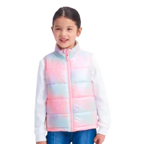 Girls Winter Puffer Vest, Winter Lightweight Gilet Colorful