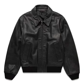 LEATHER BOMBER JACKET