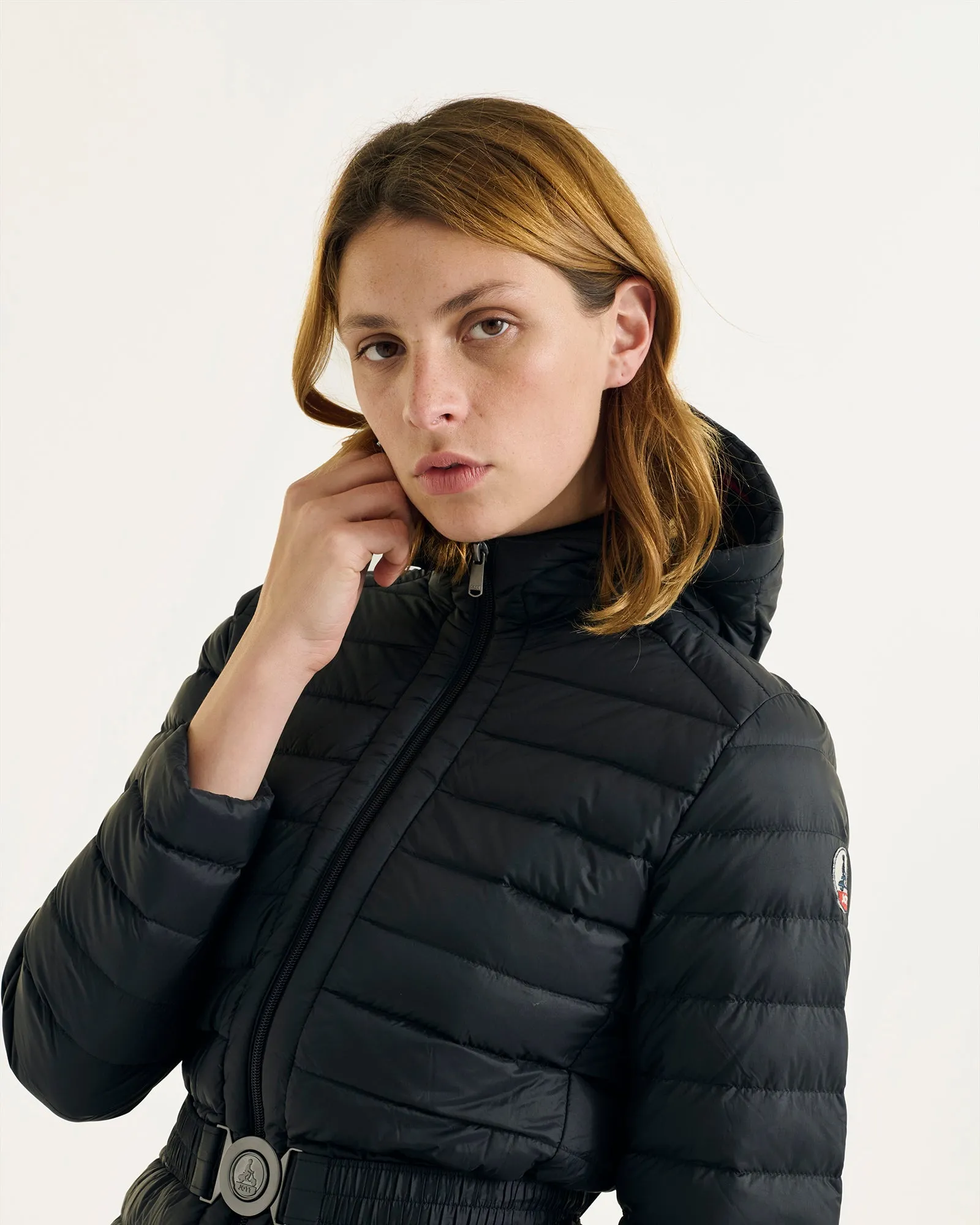 Lisy long hooded down jacket Black