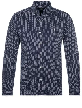 Long Sleeve Mesh Sports Shirt Cruise Navy