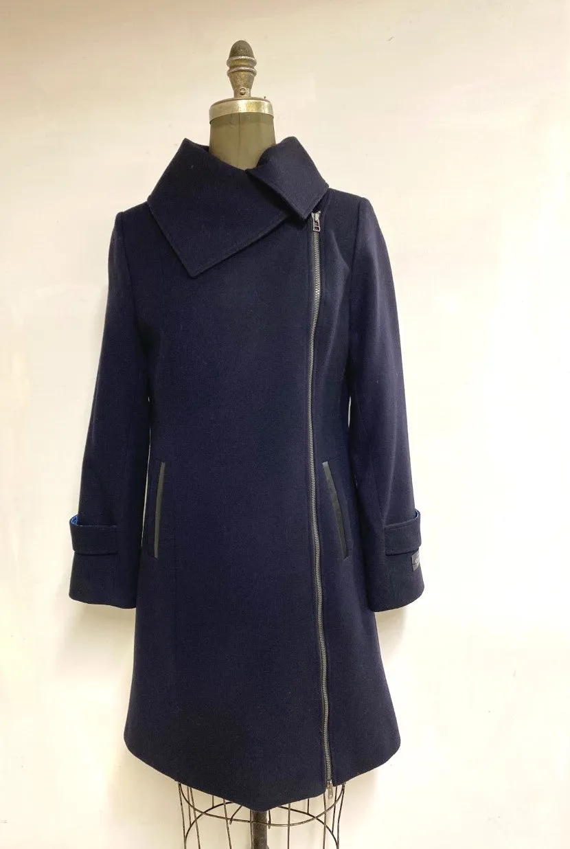 Mayfair Coat Zipper Front - 50% Cashmere & Wool Blend