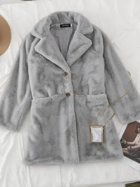 Most Wanted Faux Fur Coat - Grey