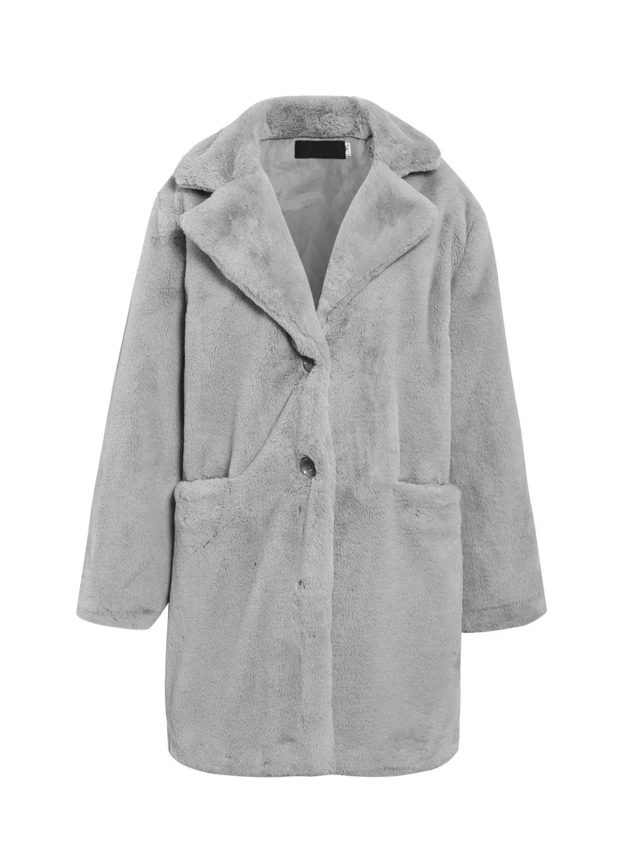 Most Wanted Faux Fur Coat - Grey