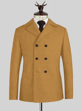 Naples Yellow Tweed Pea Coat