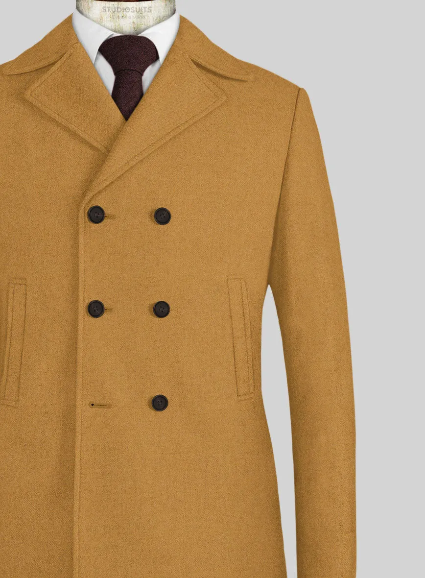 Naples Yellow Tweed Pea Coat