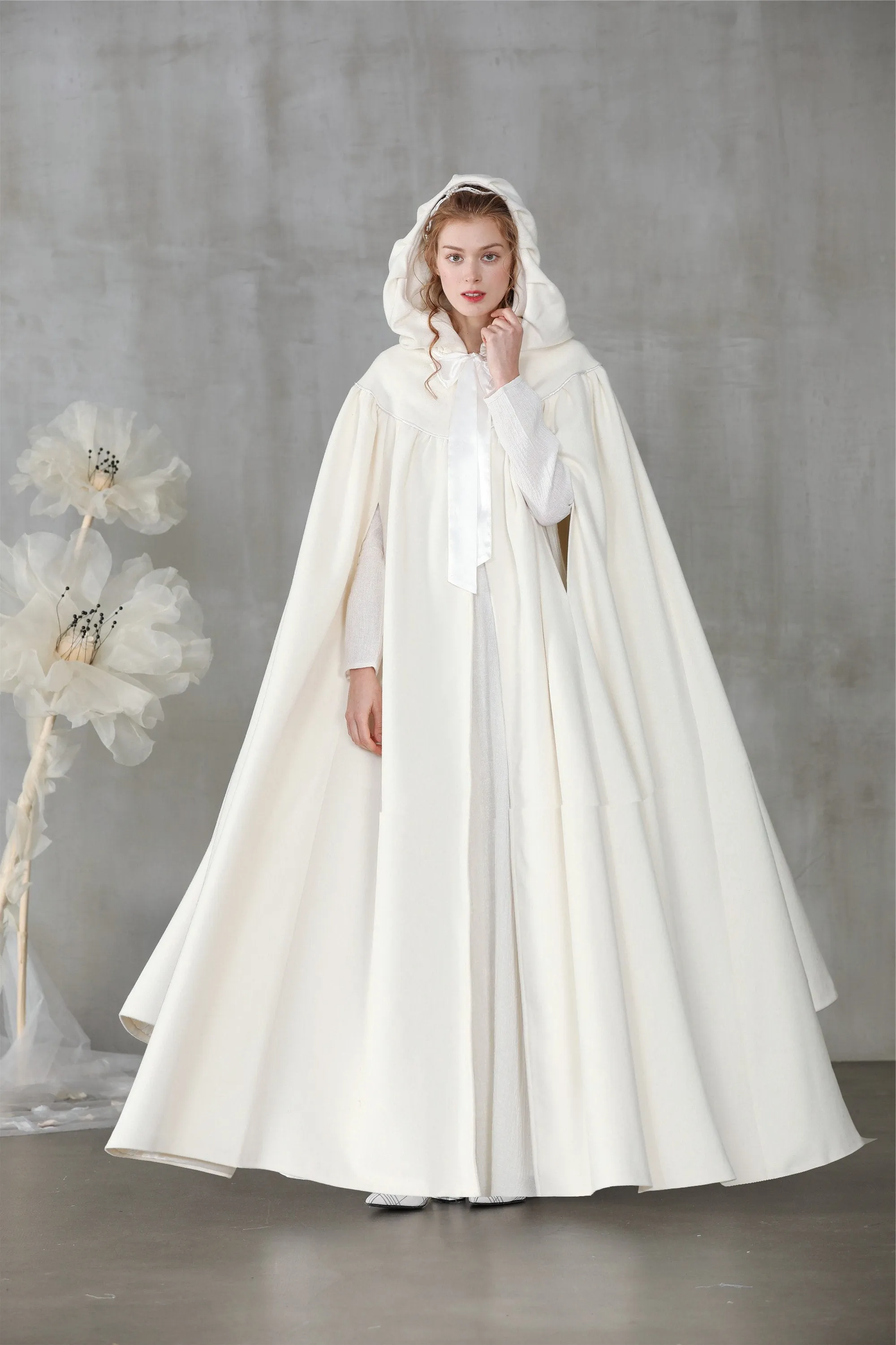 Perfumer 33 | white wool cloak wedding cape