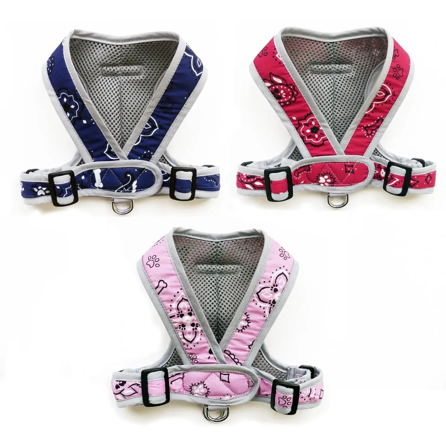 Precision Fit™ Step In Dog Harness Adjustable Bandana Print 3-40 LBS