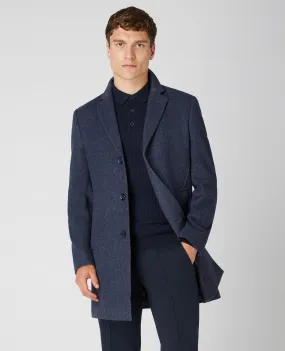 Remus Uomo Quinn Slim Fit Tailored Coat - Dark Blue