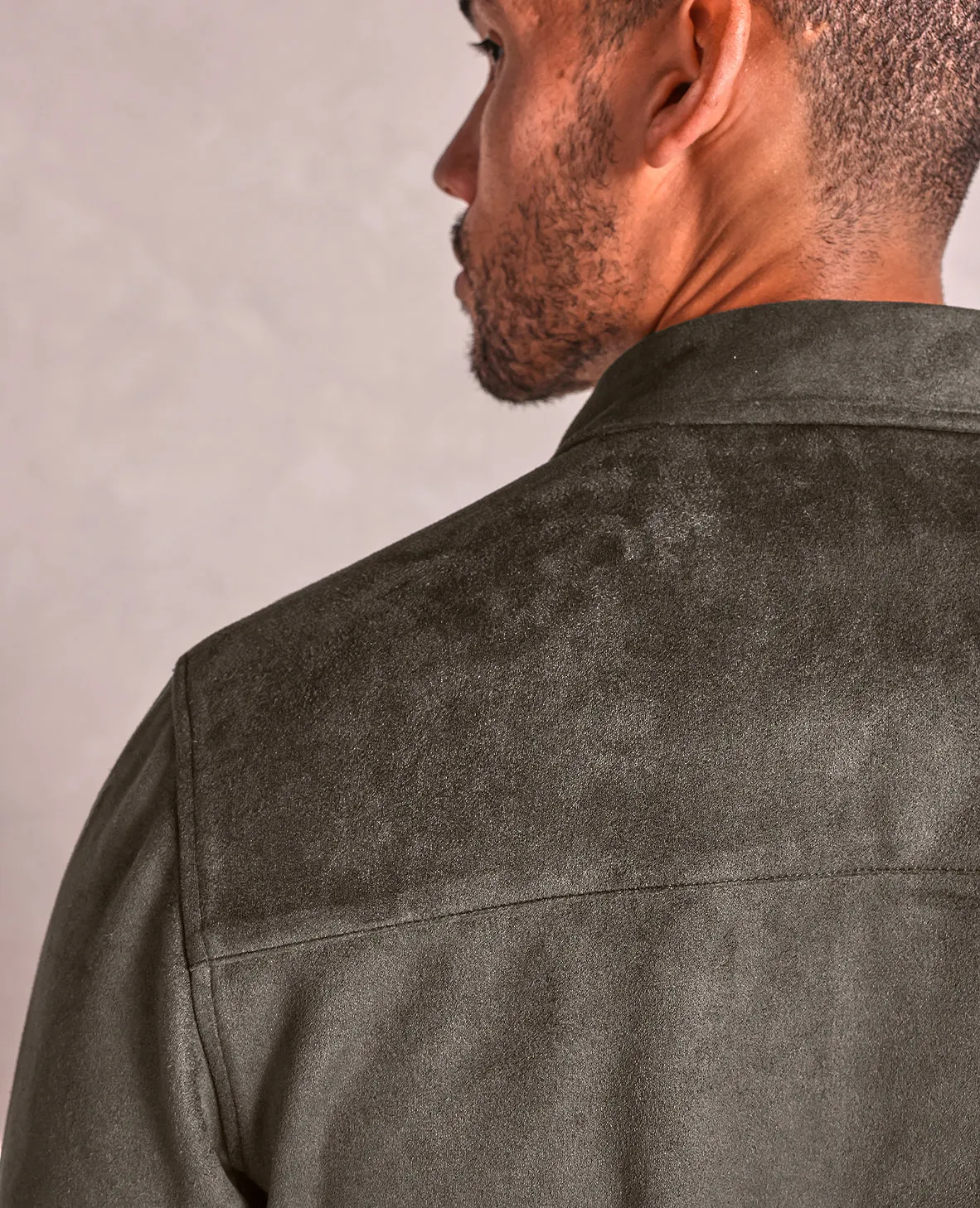 The Drummond - Microsuede Chore Jacket - Olive