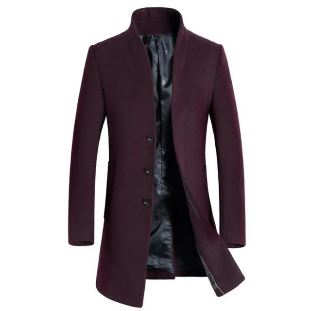 West Louis™ Formal Woolen Business-Men Overcoat