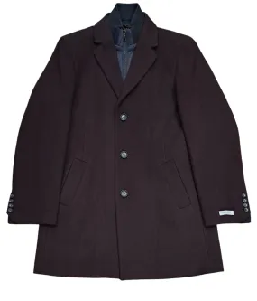 White Label Aron Overcoat - Burgundy