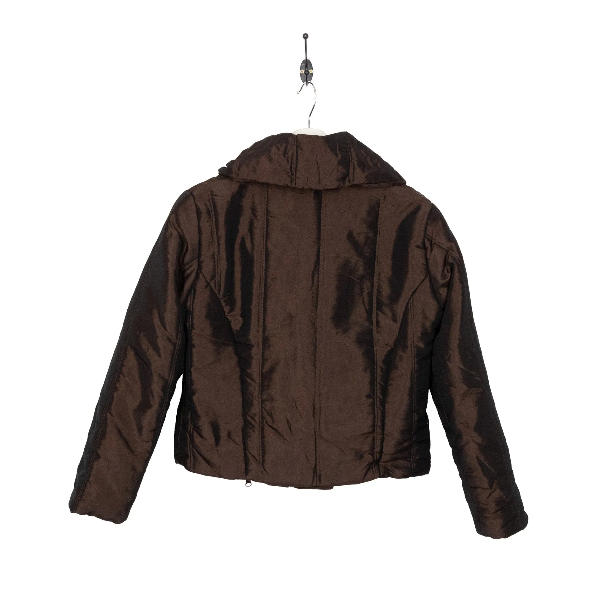 Y2K Brown Iridescent Puffer Jacket